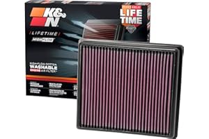 K&N 33-2990 Filtro de Aire Coche, Lavable y Reutilizable