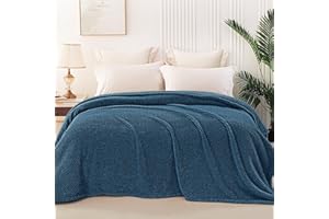 ‎WHALE FLOTILLA Whale Flotilla Kuscheldecke/Sofadecke/Wohndecke/Tagedecke - Weiche und Warme Flanell-Decke, 220x240 cm, Marineblau