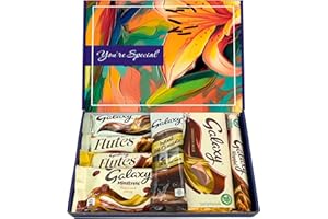 BENERRY Chocolate Gift Box Set, Full Sized Bars Milk Bars, Flutes, Minstrels and Hot Chocolate, Box of Chocolates Gift Hamper,Sweet Treat Box