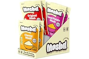 Mashd Variety Pack Mash Potato Pouches - Pack of 6 x 140g - Original, Cheesy Mash & Sweet Potato - Instant Side Dish in One Minute, Just Add Hot Water