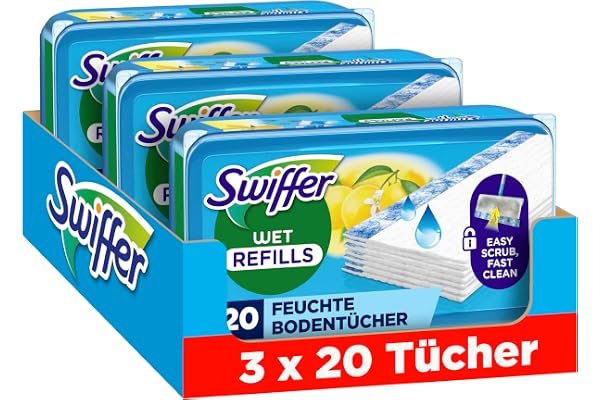 Swiffer Kvastdukar med citrondoft x60, för snabb och enkel rengöring