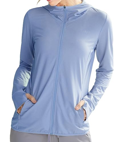 Voofly Damen Langarmshirt UPF 50+ – Sonnenschutz Mit Reißverschluss, Atmungsaktiv & Leicht, Für Outdoor & Sport