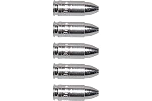 Flachberg Pufferpatronen 9 mm Luger | Dummy Rounds Aluminium (5 Stück) | Snap Caps 9 mm Training | Sicheres Trockentraining, Ladeübung, Waffenpflege