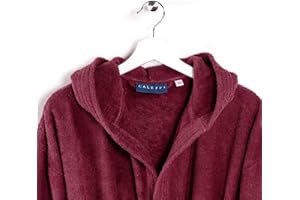 Caleffi - Accappatoio MINORCA per adulti, Donna/Uomo/Unisex con Cappuccio, in Spugna 100% morbido Cotone idrofilo 400gsm, Lavabile in Lavatrice 40° + Asciugatrice, Taglia 3XL Colore ANTRACITE