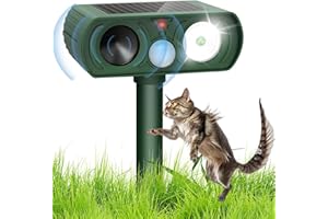 ANTRECT Ultrasonic Cat Repellent for Gardens UK,Cat Scarers for Gardens, fox deterrents for gardens uk, Solar Powered & IPX5 Waterproof, with PIR Motion Sensor, Effective Against Cats (Hunter Green)