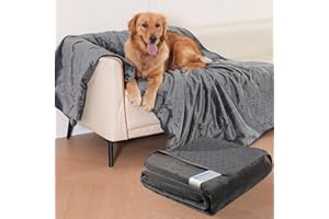 HezzLuv Couverture Imperméable pour Chien 203x229 cm, Plaid pour Animaux en Flanelle Lavable pour Canapé et Lit, Antidérapant, Protecteur de Meubles pour Chiens et Chats de Petite à Arande Taille