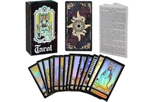 Xrten 78Pcs Deck Vintage Tarot Cards, Universal Vintage Divination Future Telling Game Card Set, Fate Forecasting Cards Game Set(English Instructions)