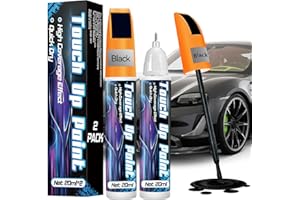 prowithlin Reparador de Reparador Arañazos Coche, Paquete de 2 Reparador de Arañazos Coche, Bolígrafo de Pintura para Coche Dos en Uno (2 paquetes, Negro brillante)
