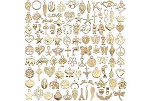 TOZBLEU Colgantes mixtos - 100 pcs Colgantes Dijes para Pulseras Collares Pendientes,por Mayor Mezclados, Colgantes Mixtos DIY para Pendientes, Collares, Pulseras, Fiestas y Regalos de Boda