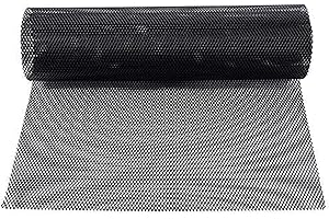 FOWYBE Car Grill Mesh,Black Universal Aluminum Alloy Mesh Sheet,Automotive Aluminium Mesh Grille Insert Bumper,3×6mm