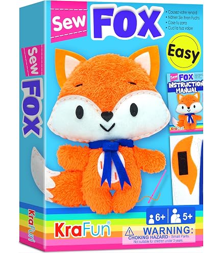 Kit Couture Lapin Géant KRAFUN Pour Enfants - Apprentissage Couture Débutant - Avec 2 Costumes - À Partir De 7 Ans