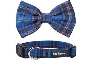 HARFKOKO Collar Gato Perro Mascota con Pajarita de Cuadros, Collares de Pajarita de Tela Escocesa duraderos y cómodos para Gato Perro de la Corbata para Gatos Perros pequeños medianos Grandes en 3 Estilos