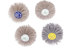 MTSOONING 80 # 120 # 180 # 240 # abrasivo Nylon rueda cepillo carpintería pulido amoladora 4 piezas