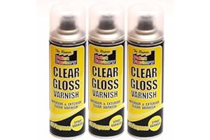 RAPIDE Ik-Onkar 3x CLEAR GLOSS SPRAY VARNISH 250ML INTERIOR EXTERIOR ALL PURPOSE
