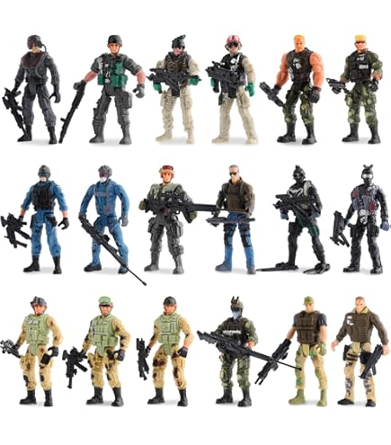 Sac De 50 Soldats En Plastique Vert – Jouets Militaires Traditionnels Pour Jeux De Guerre – Pièces Mélangées 3-5 Cm