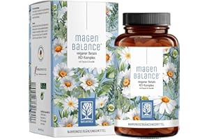 ‎NATURTREU NATURTREU® Magenbalance Betain HCL Komplex vegan - mit Pepsin, Kamille & Chlorid - Unterstützung von Magensäure und Verdauung* - Vollspektrum Enzym Kapseln hochdosiert