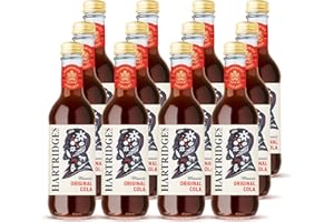 Hartridges Traditional Classic Cola Soft Drink, Pack Of 12x 330ml Bottles, Celebrated Taste, Sparkling Drink With Natural Extracts And No Artificial Colours, Suitable For Vegans