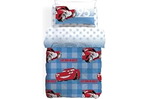 Caleffi 1001319 - Disney Trapunta Piazza e Mezza Azzurro Cars 95