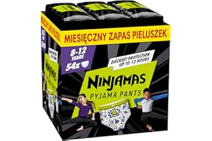 Pampers Ninjamas Pyjama Pants Unisex Spaceships, 8-12 Years, 54 Pyjama Pants, 27kg - 43kg