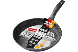 Stoneline Padella in alluminio con ottimo rivestimento antiaderente, senza coperchio, anche per induzione, Grigio, 28 cm