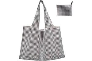 FenFang Bolsa de la Compra Plegable Grande, Bolsa de la Compra Reutilizable, Shopping Bag Tela, Bolsas de Compra Supermercado, Estable, Lavable, Resistente, Ecológica, 56 X 67 cm