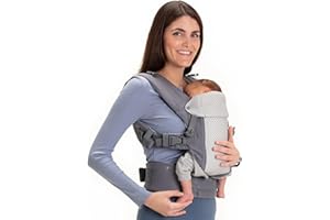 Beco Gemini Baby Carriers from Newborn to Toddler - Certified Ergonomic Newborn Baby Carrier for Infants and Children of 7-35 lbs - M Shape, Adjustable Seat, Breathable 3D Mesh (Cool Dark Grey)