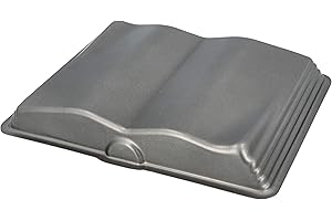RBV BIRKMANN Birkmann 214279 forma do pieczenia z motywem książki, forma do pieczenia 2D z wysokiej jakości powłoką zapobiegającą przywieraniu o wyjątkowo stabilnej jakości, z przepisem, wymiary: 34 x 25 x 4,5 cm,
