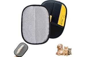 MiracDan Gants de Toilettage Double Face Antistatiques 2026, Gant Anti Poils Animaux Réutilisable Pour L'épilation des Poils de Chat Chien sur Canapé Tapis Siège Auto Lit, 1Pac