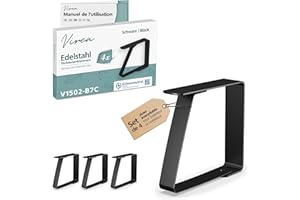 virea 4 x Pinces à Nappe 7 cm Noir - - Pince pour nappes de Table en Acier Inoxydable pour l'intérieur et l'extérieur - - Porte-nappes faciles à Laver - - Pinces pour de Nombreux Types de Tables