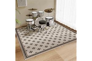 LZREXNVOFXG 140 x 120 cm Tapis Batterie Acoustique Insonorisant, Tapis pour Batterie Electronique, Tapis pour Batterie et Percussions, Tapis de Tambour pour Grosse Caisse Caisse Claire Instruments de Musique