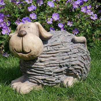 Novelty Tree Stump Garden Planter Wood Carved Face Effect Patio