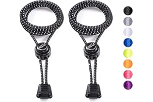 SCHNÜRRLIE Schnürsenkel - elastische Schnürbänder ohne Schuhe Binden - Laces rund flach mit Schnellverschluss für Kinder Erwachsene - 100 cm