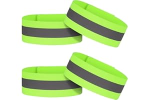 Coptiner 4 bracciali riflettenti, bracciali riflettenti, attrezzature di sicurezza correnti, braccialetti riflettenti, fasce per caviglia ad alta visibilità per corsa, bicicletta, cane