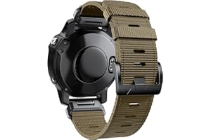 ANBEST Nylon Bande Compatible avec Fenix 6/Fenix 7/Fenix 5 Bracelet, Bracelet à Dégagement Rapide avec Boucle à vis pour Fenix 6 Pro/Forerunner 955/Forerunner 945/Forerunner 935 pour Femmes et Hommes