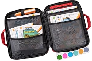 bunnyboo TipToi Sac de rangement pour 8 livres,Kit de démarrage TipToi avec insert pour stylo Tiptoi,Pochette pour stylo TipToi,Inclus dans chaque kit de démarrage TipToi (rouge)