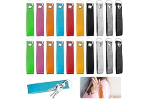 LETTERASHQP 20 Stück Bunter Filz-Schlüsselanhänger,Filz Schlüsselanhänger,Schlüsselanhänger personalisiert,DIY Dekoration Handwerk Schlüsselanhänger Schlüsselring