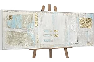 YS Tableau peinture fait main La Stabilité| Peintures peintes à la main pour la décoration intérieure Art Peinture sur toile modern | Tableau peint à la main DL008 (150x50cm)