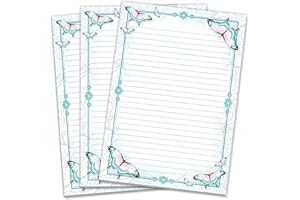 ‎LIMONIA 3 Briefblöcke zum Ausmalen Briefpapier für Mädchen Kinder Schmetterlinge Blumen (3 Blöcke A5 mit je 25 Blätter)