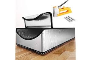 LEMOONE Dachboden-Treppen-Isolierabdeckung, 63.5x137.2x27.9 cm, Dachboden-Türisolierung, R-Wert 15.5, Klasse A, feuerfest, Dachboden, Zeltleiter, Isolierabdeckung, Kit mit Montagewerkzeug, 400 Heftklammern