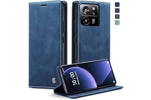 KZB Handyhülle für Xiaomi 13T / Xiaomi 13T Pro Hülle Premium Leder Klappbar Tasche Flip Case Magnet Kartenfach Standfunktion Klapphülle Schutzhülle für Xiaomi 13T/ 13T Pro - Blau
