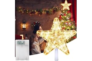 SHENGRUILI Weihnachtsbaum Stern,LED Stern Weihnachtsbaum Topper,Weihnachtsbaumspitze Topper Star,Funkelnden Sterne,Topper Lichter,Baumkronen Lampe,Weihnachtsbaumspitze Dekoration,Weihnachten Dekoration LED