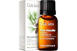 Aceite esencial de pino orgánico de Gya Labs para aliviar el dolor y concentrarse, relajar y limpiar el ambientador - 100% puro grado terapéutico natural para aromaterapia - 10 ml