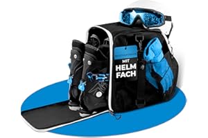 STYNGARD Skischuhtasche mit Helmfach und Stiefelfach [40 L] - Ski Stiefeltasche mit Umhängefunktion und Stauraum für Skizubehör - Tasche für Skischuhe Modell Zermatt