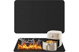 YVCVQKUC Hitzebeständige Küchenmatte, 60 x 40 cm, Isoliermatte für Heißluftfritteusen, Schutz für Küchenarbeitsplatten, rutschfeste Kaffeemaschinenmatte, induktionskochfeld schutzmatte