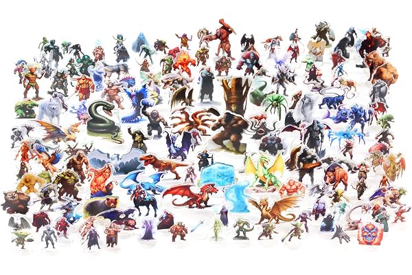 DND Miniatures Donjons et Dragons Starter Set - 170 2D Minis pour D&D 5E Pathfinder Figurines Platespour TTRPG Tabletop RPG Accessoires Cadeau pour DM