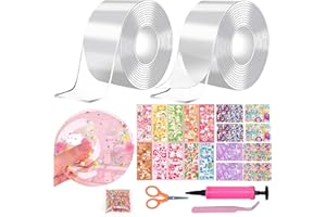 SEASBOES Nano Tape Bubbles częściowy zestaw bąbelków karłowatych dla dzieci, magiczna taśma z połyskującym proszkiem, wielofunkcyjny przezroczysty plakat do samodzielnego wykonania, ręcznie dekompresja