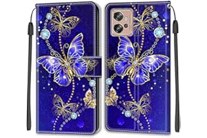 KENHONER for Motorola Moto G32 Case, with [Card Slots] [Kickstand] Premium PU Leather Shockproof Protective Phone Case for Motorola Moto G32