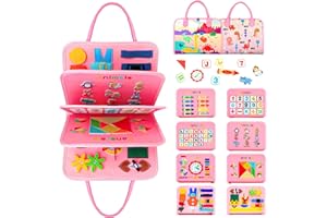 RONSTONE Busy Board Montessori âge 1 an: 8 en 1 Jeux Montessori pour Enfant 2 3 4 Ans, Jouets Dactivité et de Développement Cadeau pour Garçons Filles