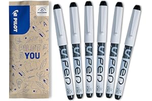 Pilot Vpen Disposable Fountain Pen - Black (Pack of 6)