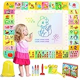 eisaro Tappeto Gioco Bambini 120x90cm, Tappeto Magico per Scarabocchi con Accessori, Giochi Educativi 2-6 Anni, Riutilizzabil